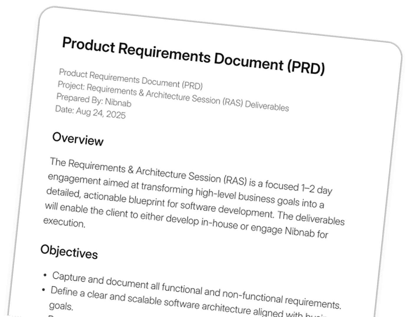 Requirement document (back)